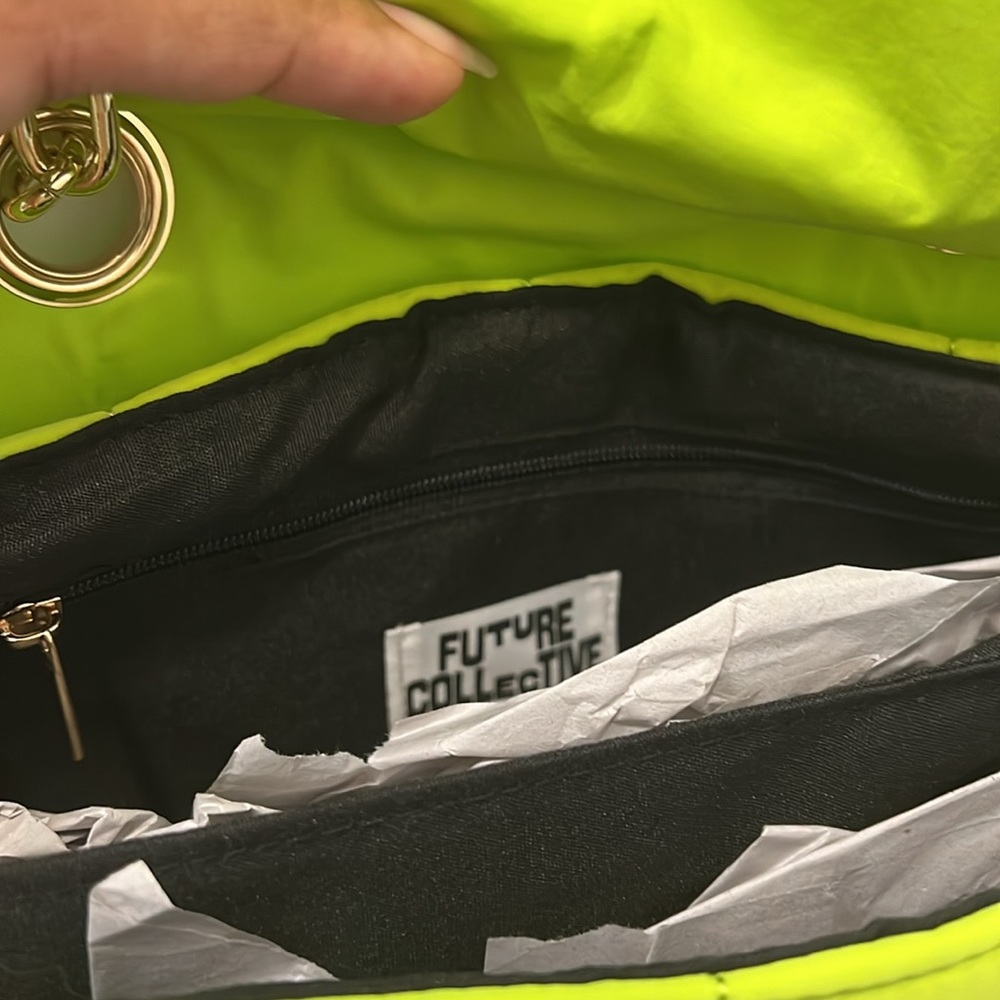 NWT! Future Collective Gabriella Karefa-Johnson lime green crossbody bag - Picture 8 of 8